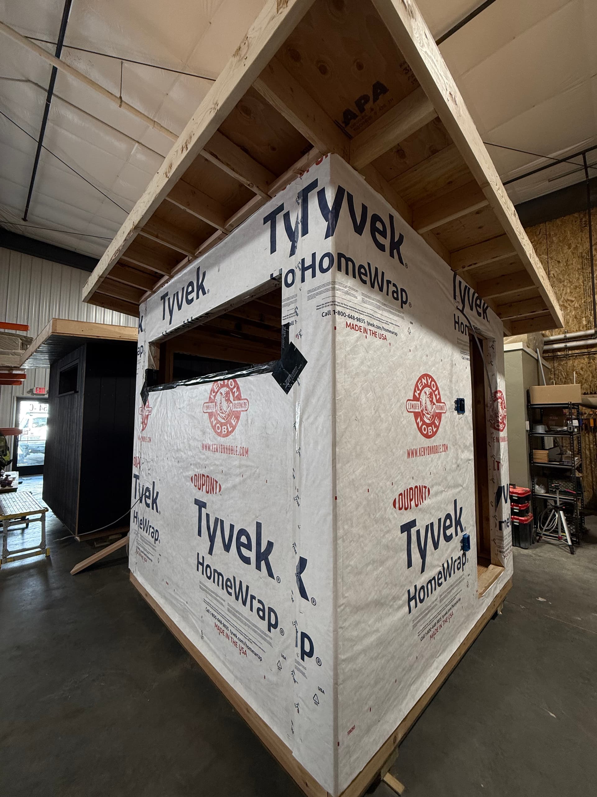 Custom Sauna Build in Progress - Rough Wiring Complete image