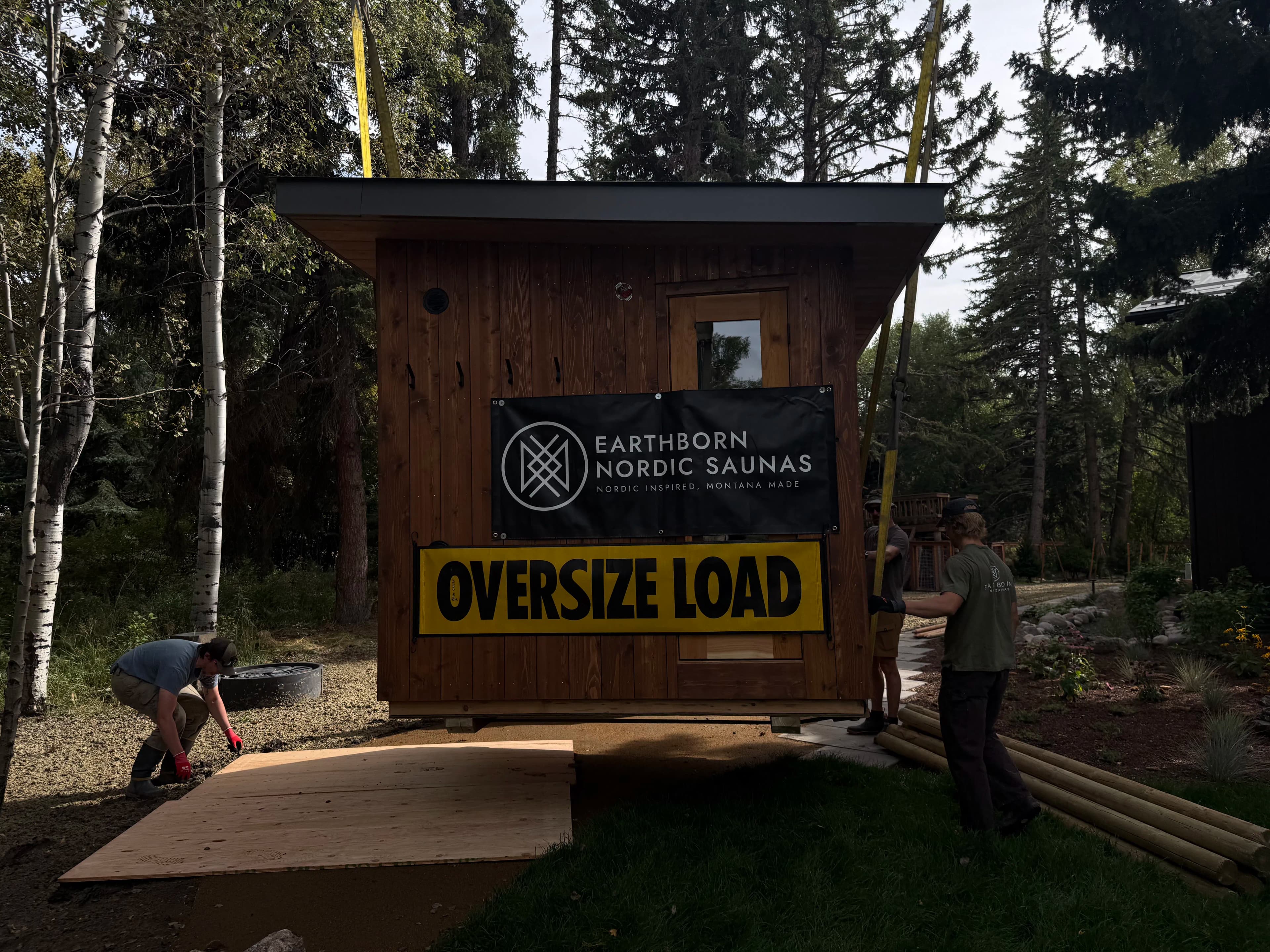 Project Outdoor Sauna Installation Gets Wired Up in Bozeman image