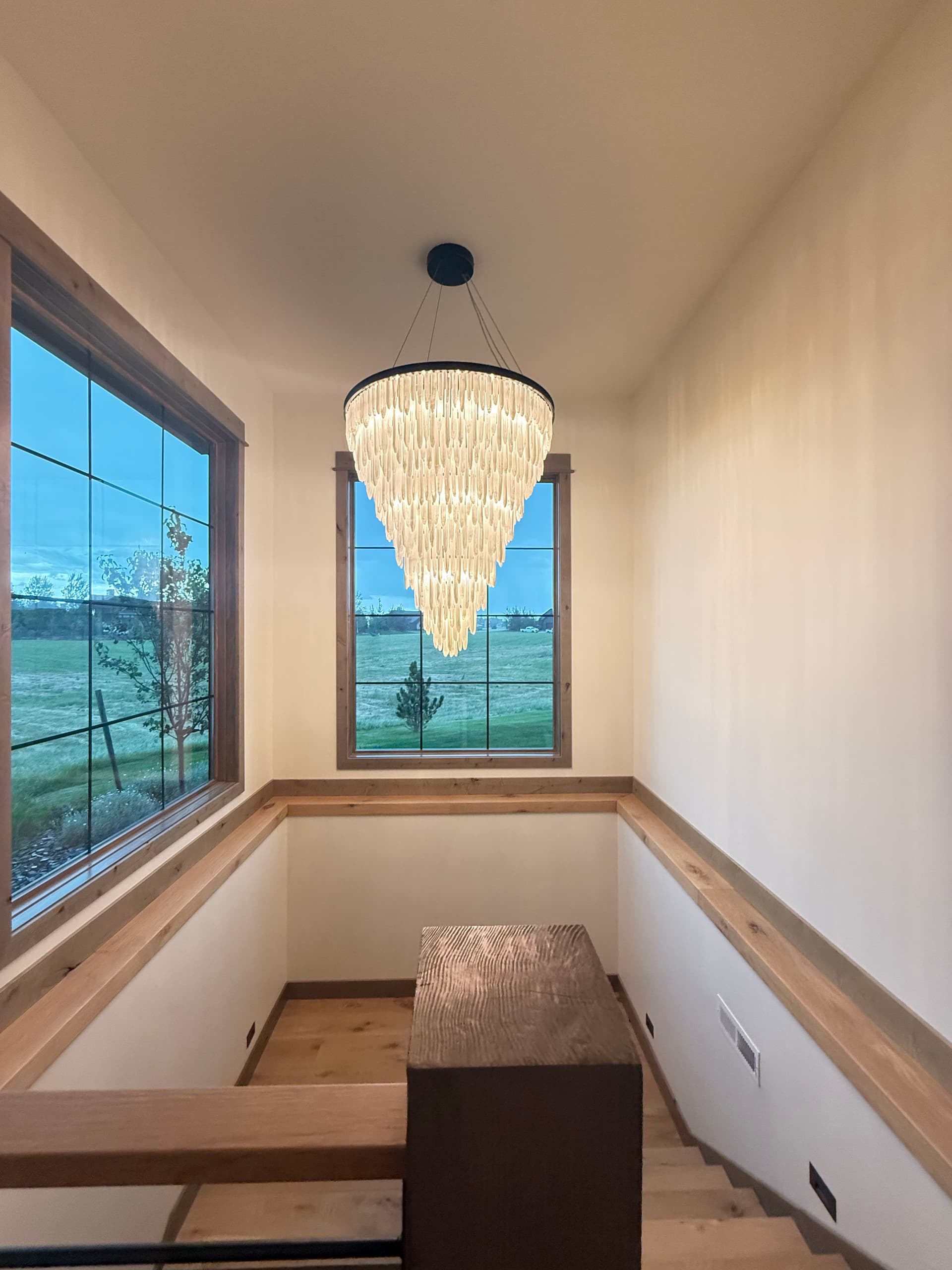 Heavy Chandelier Install Done Right in a Bozeman Custom Home image